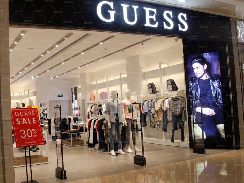 GUESS киім дүкенінде текше сұлулық AM6811 ұрлыққа қарсы құрылғы орнатылған